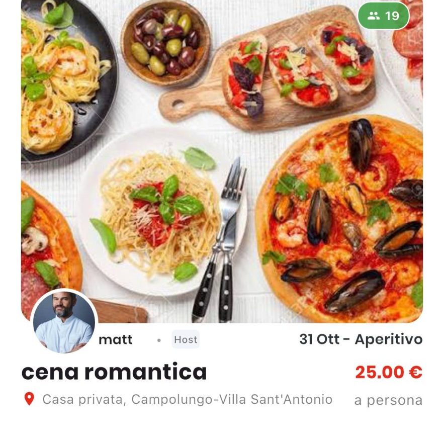 lista eventi disponibili